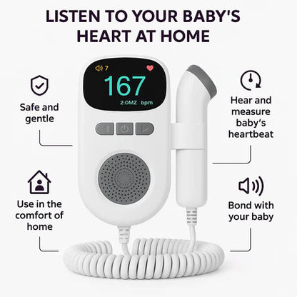 Nooliva™ Fetal Doppler – At-Home Prenatal Heartbeat Listening Device