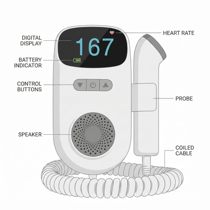 BabyHeart™ Doppler Kit — Hear Your Baby's Heartbeat Anytime