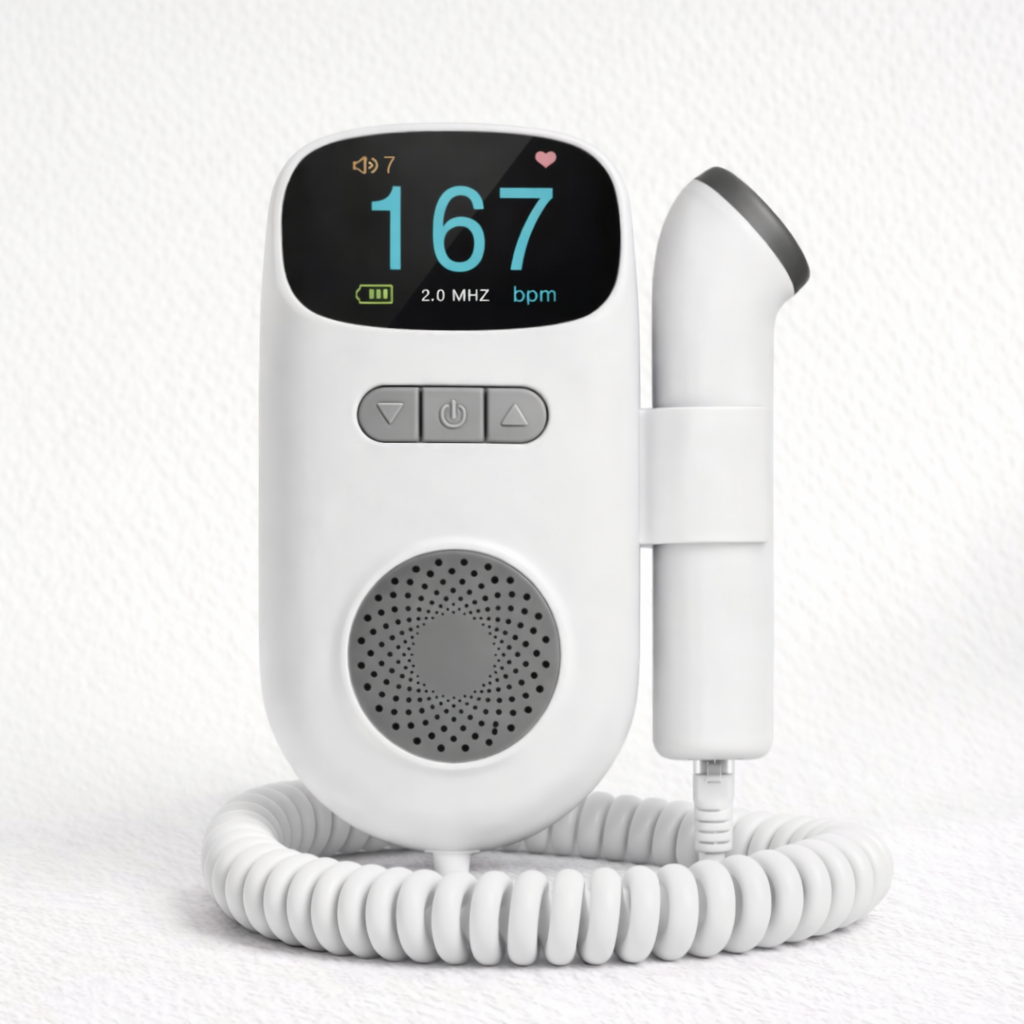 BabyHeart Fetal Doppler by Nooliva – portable prenatal heartbeat monitor